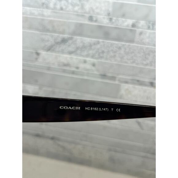 Coach Womens Sunglasses Cat Eye Dark Tortoise HC8162 56mm Excellent FRAMES ONLY - Picture 6 of 8